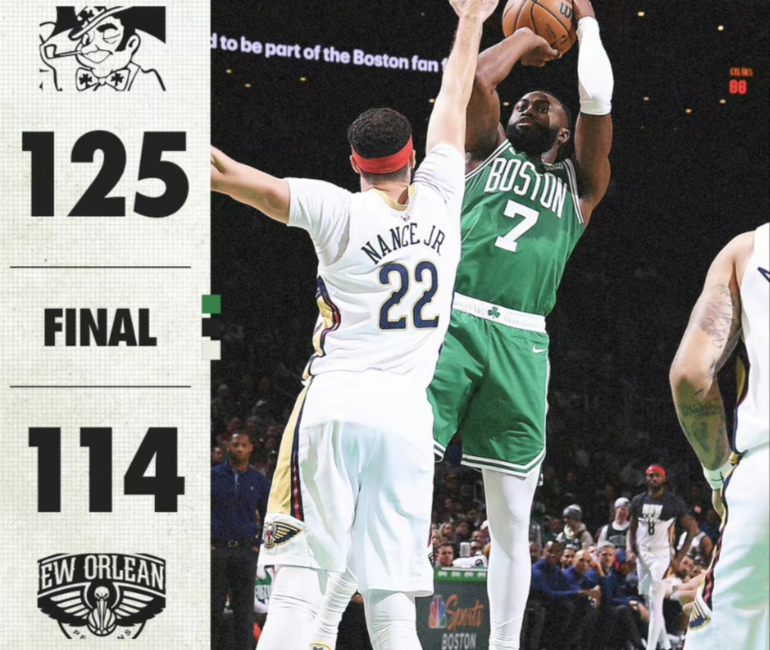 雄鹿轻取鹈鹕，塔图姆刷新纪录